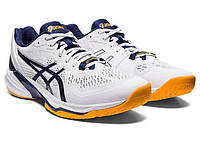 Белые ASICS Sky Elite FF 2 Low White Deep Ocean мужские женские волейбольные кроссовки 46