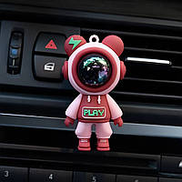 Автомобильный ароматизатор Астронавт Красный в авто на дефлектор, пахучка астронавт в машину с арома таблеткой