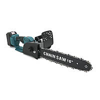 SM  SM Аккумуляторная цепная пила Chain Saw 16″, 36V, зарядное+ 2 аккумулятора, Case