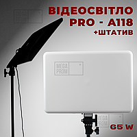 Прямоугольная LED лампа Pro A118 видео свет для фото, видео 45х32 см со штативом 2,1 метр лампа для фона