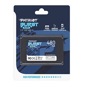 Накопичувач SSD 2.5" 480GB Burst Elite Patriot (PBE480GS25SSDR), фото 2
