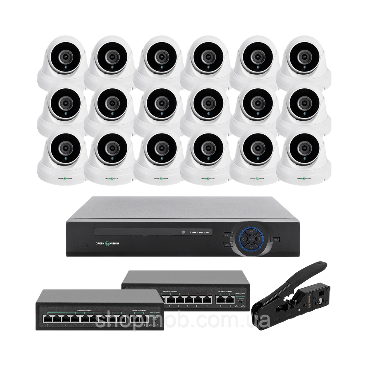 SM  SM Комплект видеонаблюдения на 18 камер GV-IP-K-W85/18 5MP