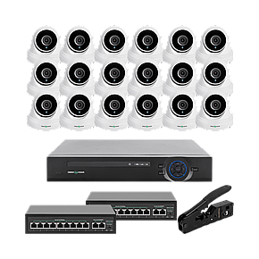 SM  SM Комплект видеонаблюдения на 18 камер GV-IP-K-W85/18 5MP, фото 2