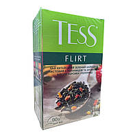 Чай зелений Tess Flirt з ароматом білого персика та полуниці 90 г