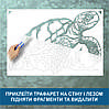 Трафарет для фарбування, дитяча черепаха, одноразовий з самоклеючої плівки 95 х 140 см, фото 4