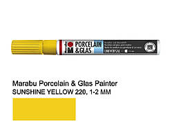 Маркер для кераміки Marabu Porcelain & Glas Painter Жовтий 1-2 мм холодної фіксації