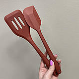 Набір кухонного приладдя силіконовий 5 предметів A-PLUS 1962 бордовий, фото 3