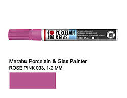 Маркер для кераміки Marabu Porcelain & Glas Painter Рожевий 1-2 мм холодної фіксації