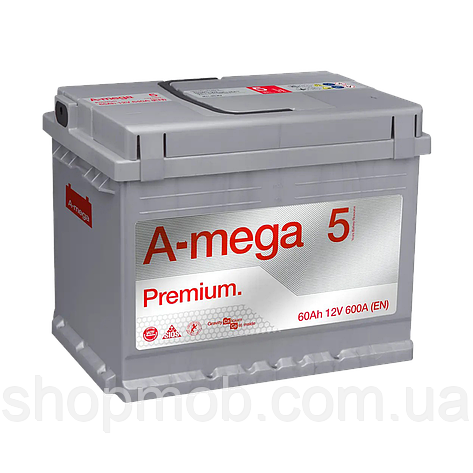 SM  SM Аккумулятор авто Мегатекс A-mega Premium (M5) 6СТ-60-А3 (лев) ТХП 600, фото 2