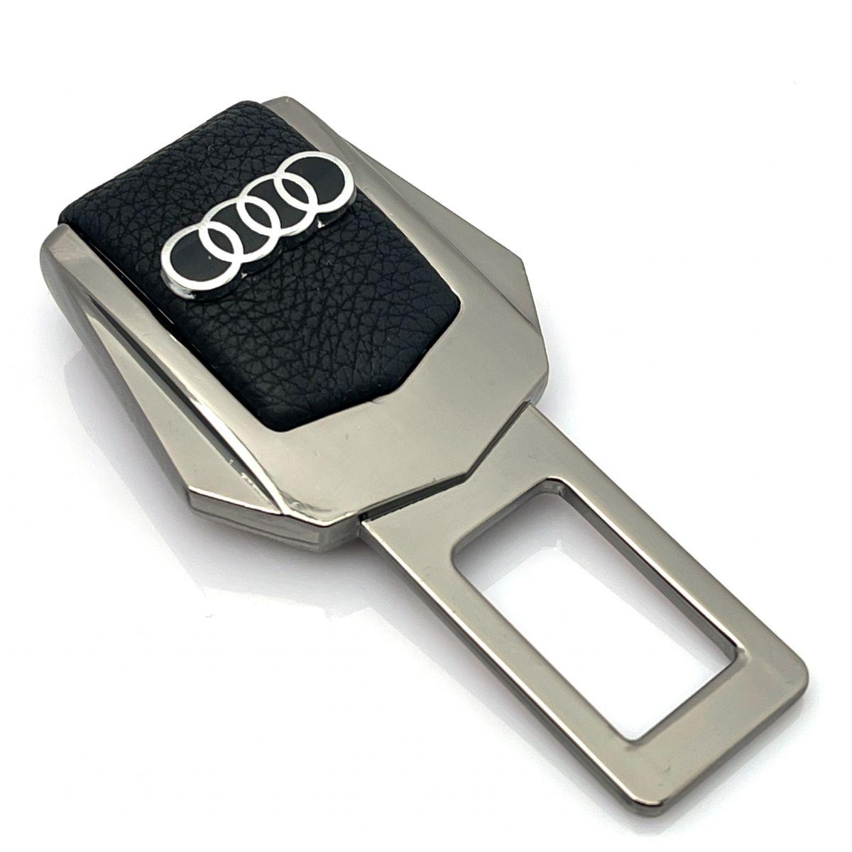 Заглушка ременя безпеки з логотипом Audi Темний Хром 1 шт.