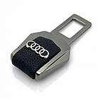 Заглушка ременя безпеки з логотипом Audi Темний Хром 1 шт., фото 6