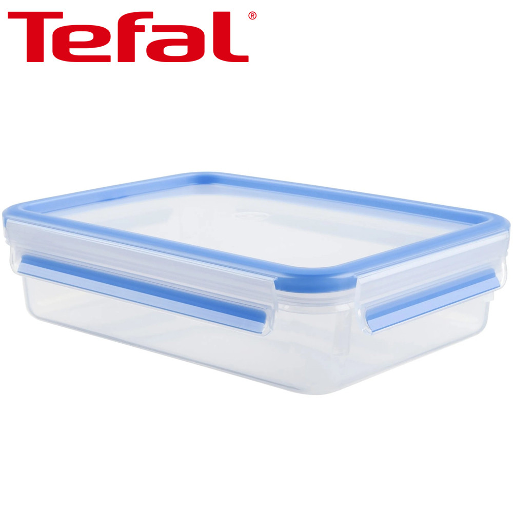Харчовий контейнер (судочок для їжі) Tefal MasterSeal 1.2 л, прозорий, пластиковий, прямокутний