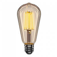 LED лампа Velmax V-Filament-Amder-ST64,4W E27 2200К,400 Lm