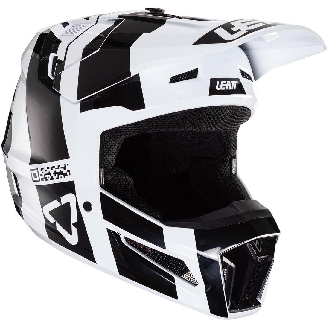 МОТОШОЛОМ ДИТЯЧИЙ ЕНДУРО LEATT MOTO 3.5 V24 - BLACK/WHITE, фото 1