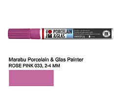 Маркер для кераміки Marabu Porcelain & Glas Painter Рожевий 2-4 мм холодної фіксації