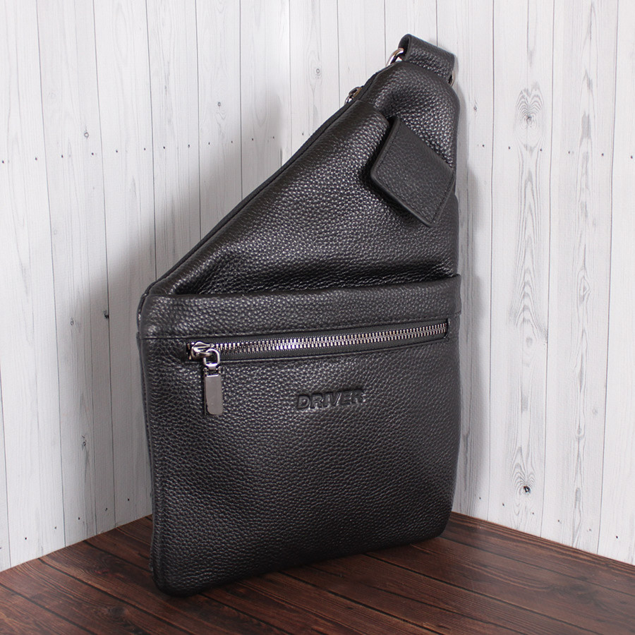 Барсетка з натуральної шкіри driver DRL19023-1 Чорна