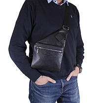 Барсетка з натуральної шкіри driver DRL19023-1 Чорна, фото 2