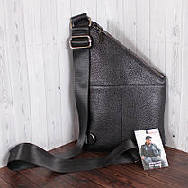 Барсетка з натуральної шкіри driver DRL19023-1 Чорна, фото 4
