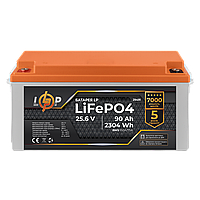 SM  SM Аккумулятор LP LiFePO4 для ИБП 24V (25,6V) - 90 Ah (2304Wh) (BMS 150A/75А) пластик