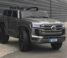 Дитячий повнопривідний електромобіль моделі Toyota Land Cruiser Grey / Сірий