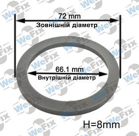 Центрувальне кільце 72.0/66.1 Mak/Tsw/Tsr 8mm