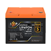 SM  SM Аккумулятор LP LiFePO4 12,8V - 64 Ah (820Wh) (BMS 50A/25А) пластик