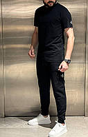 Чоловічий літній костюм футболка та штани CALVIN KLEIN D11949 чорний