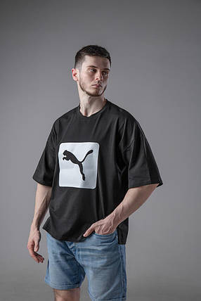 Футболка оверсайз Puma over size чорна, фото 1