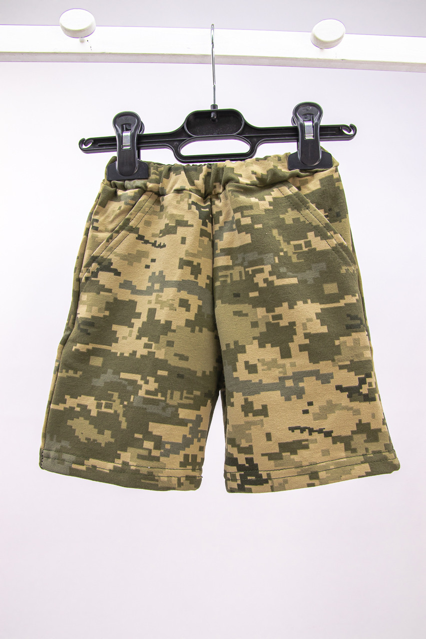 Шорти для хлопчика пиксель двонитка, фото 1