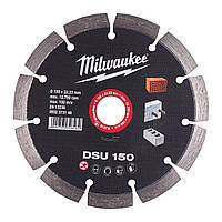 Алмазный диск DSU 150 для бетона, камня, кирпича MILWAUKEE