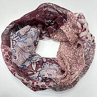 Натуральний шарф снуд із м'якої віскози. Жіночий турецький баф на весну і осінь Темно-зелений