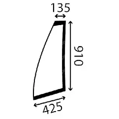 Лобове ліве скло JCB 426 827/80322