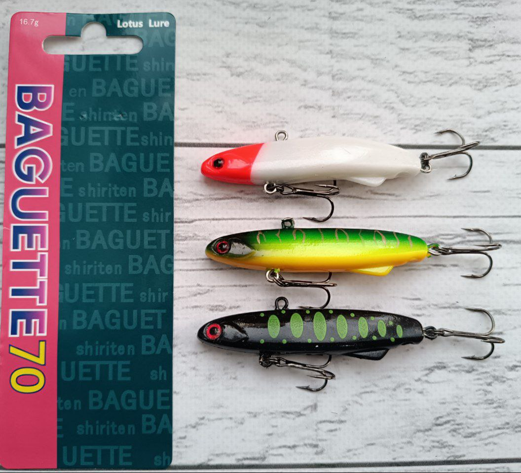 Воблер Lotus Lure BAGUETTE Soft VIB 70 mm 16.7g Набір 3шт