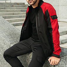 Спортивний костюм чоловічий Intruder: куртка soft shell light "iForce" червона + штани "Hope" чорні, фото 3