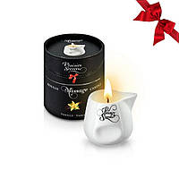 Масажна свічка Plaisirs Secrets Vanilla (80 мл) подарункове паковання, керамічний посуд