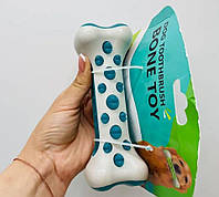 Игрушка зубная щетка Кость для собаки Bone Toy Резиновая косточка для собак синий цвет A&S.