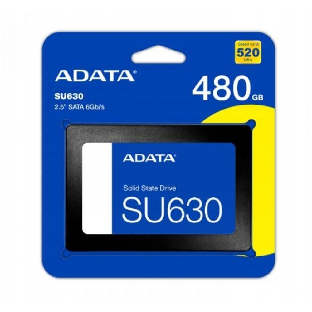 DR SSD Диск ADATA Ultimate SU630 480GB 2.5" SATA III 3D QLC (ASU630SS-480GQ-R) Характеристика Черный - фото 1 - id-p2176922557