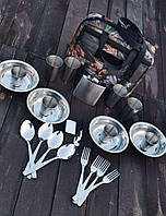 Комплект посуду для 4 осіб камуфляж VAR