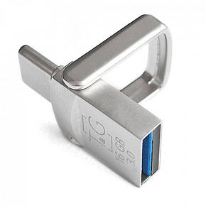 SM  SM USB OTG T&amp;G 2&amp;1 3.0 Type C 128GB Metal 104 Цвет Стальной, фото 2