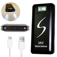 Power Bank UKC 30000 mAh+2 USB+LED-экран+Фонарь. Оригинал!