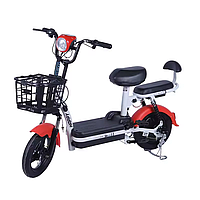 Детский эктросамокат с двойным сидением и спинкой Велосипед электрический 350 W 48 V