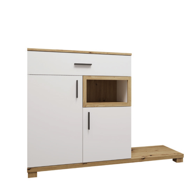 Сучасний стильний вузький комод тумба 2Д1Ш для взуття в передпокій коридор Монте Сокме