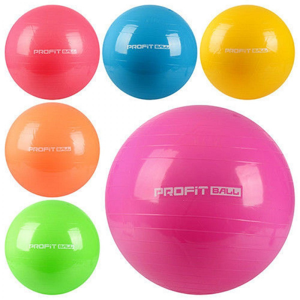 Мяч для фитнеса Фитбол Profit 65 см усиленный 0382 Pink - фото 3 - id-p2114287907