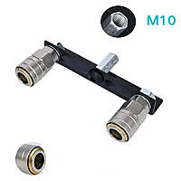 Адаптер для секс машины крепление для двух фалоимитаторов с быстросъёмным адаптером Vac-U-Lock на М10