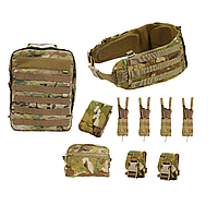 Пояс РПС R1 з карманом під балістичний пакет 94x18 + 8 підсумків та рюкзак мультикам FDS