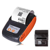 Мобильный термопринтер чеков для смартфона Goojprt PT-120 + чехол Оранжевый (100620) IN, код: 1855758