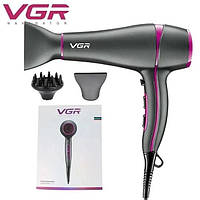 Хороший дорожный фен VGR V-402 с концентратором и дифузором для сушки и укладки волос