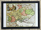 Мапа України,Terra Cosaccorum, Johann Baptiste Homann (Nuremberg, 1720) в рамці, фото 3
