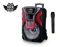 Акустична переносна колонка Rock Music 60 Вт 15 дюймів 69x44x36 см USB/SD/FM/BT/1MIC RC-1503