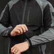 Cтильний спортивний чоловічий костюм Intruder: куртка soft shell light "iForce" Сіра + штани "Hope" Чорні, фото 4